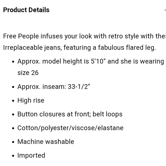 Free People Irreplaceable Flare Black High Rise - Picture 9 of 9